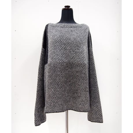 Color Combination knit _ Unisex < Red / Black >