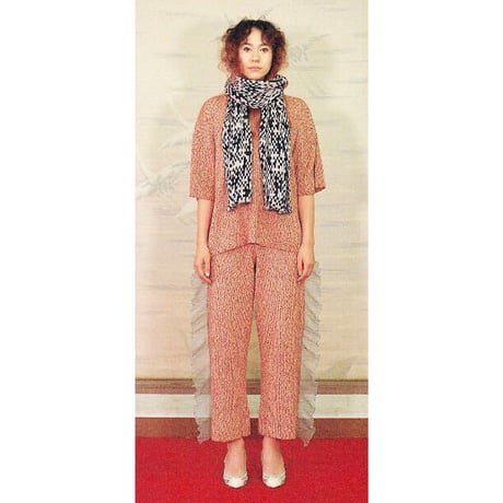 Block Check Linen Stole <Blue/Purple/Rose Pink/Wine/L.gray/Beige >
