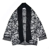 Flower knit _ Unisex  < Black L.gray >