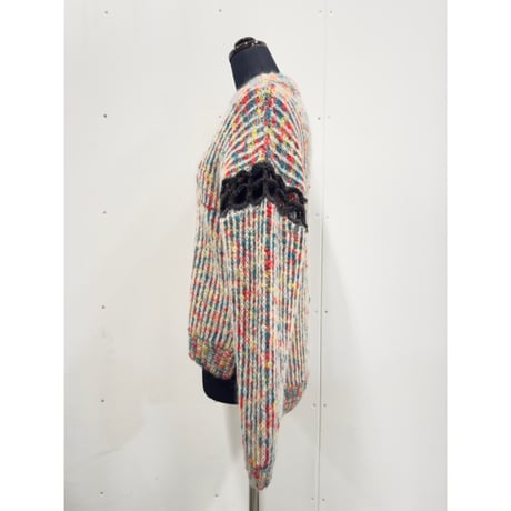 Colorful  mesh-stitch knit3