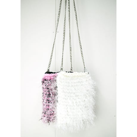 Colorful volume shoulder bag < WHT / PNK >
