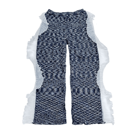 Ruffle Pants _< Navy Blue >