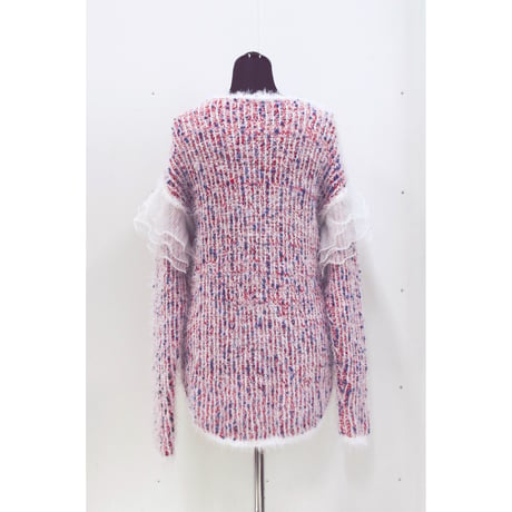 RUFFLE POMPON PULL OVER