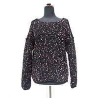 Pom Poms knit < BLACK×PINKdots >