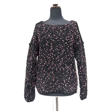 Pom Poms knit < BLACK×PINKdots >
