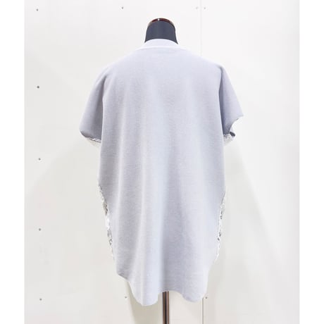 Side lace Polo Tee_Beige,Blue Gray