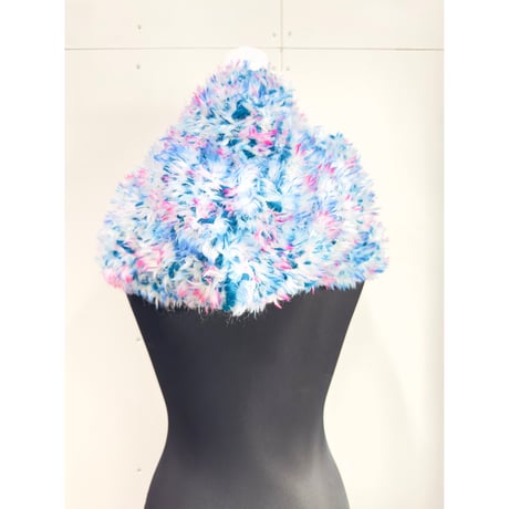 Funky fur bubble balaclava <special shiny blue>