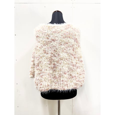 Mix pompon fur gilet