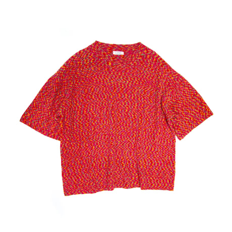 Kasuri Big Tee _redish Orange
