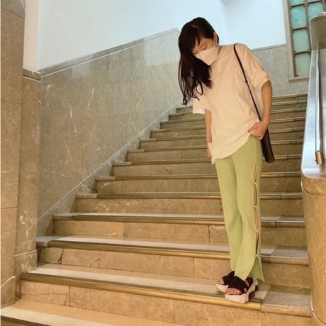 Glitter border leggings Pants  < 6 colors >