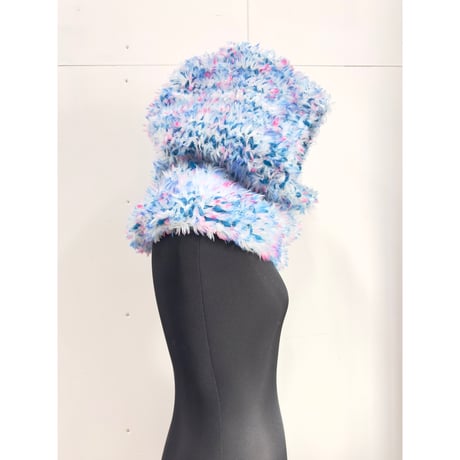 Funky fur bubble balaclava <special shiny blue>