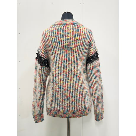 Colorful  mesh-stitch knit3