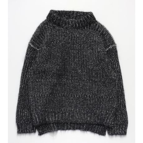 Silver mohair < Silver × Black >