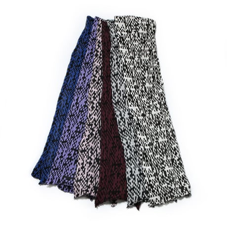Block Check Linen Stole <Blue/Purple/Rose Pink/Wine/L.gray/Beige >