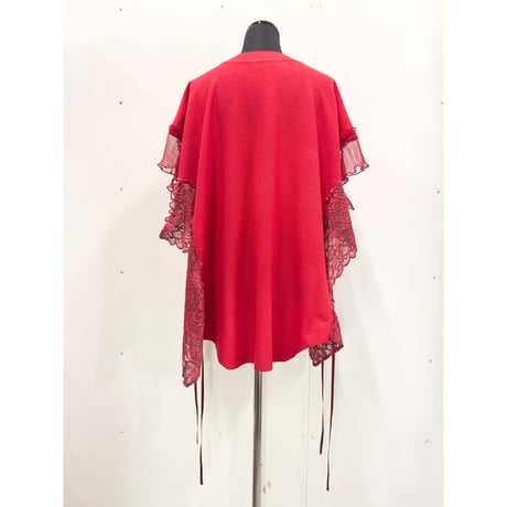 Gilet Polo Tee_Red(Wine wide ruffle)