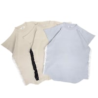 Side lace Polo Tee_Beige,Blue Gray