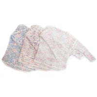 Colorful pom pon knit _ Unisex < White base 1>
