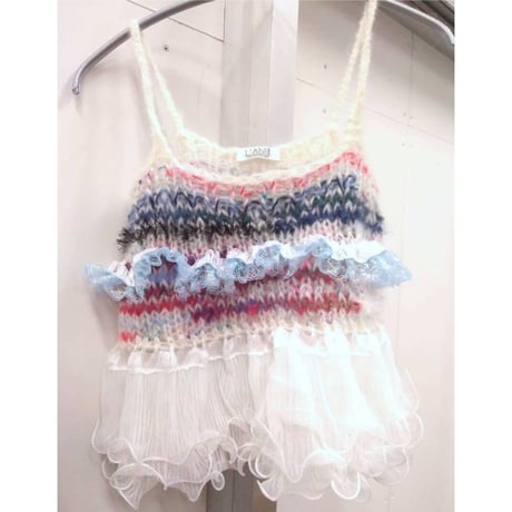 Ethnic Ruffled Camisole < White / White ruffle lace >
