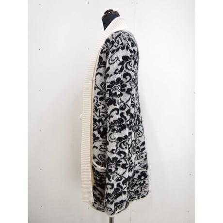 Flower knit  _ Unisex < white rib + Black >
