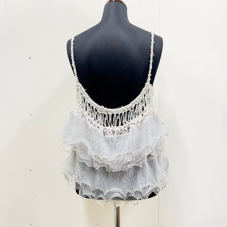 Ruffled Camisole < Light Gray >