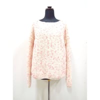 Pom Pon knit <WHTE×PNKdots /WHTE× PNK&REDdots>