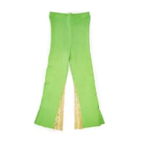 Glitter border leggings Pants _ side lace < 6 colors >