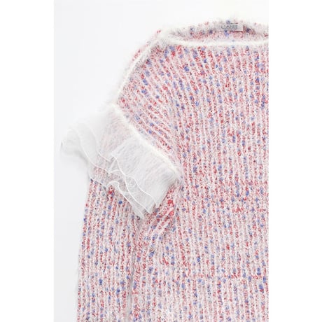 RUFFLE POMPON PULL OVER