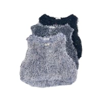 Glittering volume fur short gilets
