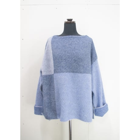 Color Combination knit _ Unisex < L.Blue >