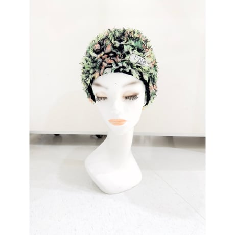 Funky fur bubble knit cap