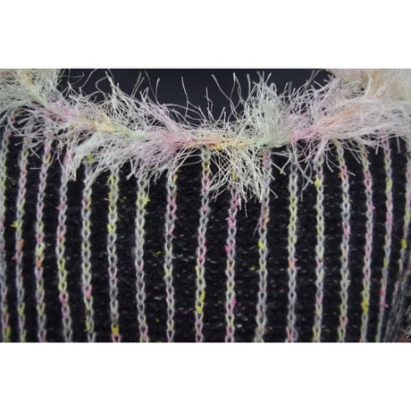 Aurora fur knit < Black >
