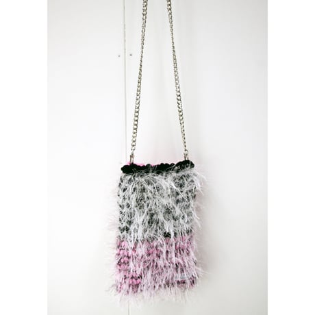 Colorful volume shoulder bag < WHT / PNK >