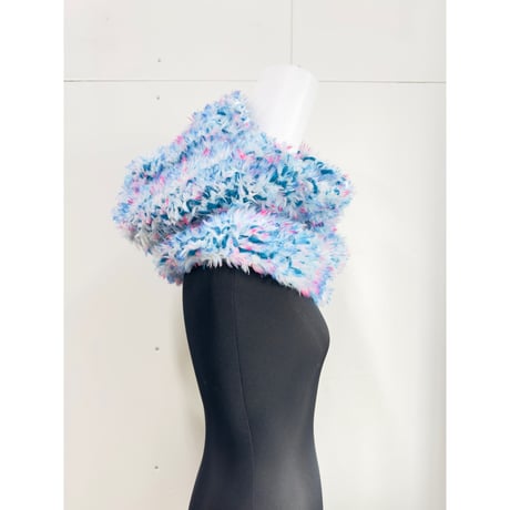 Funky fur bubble balaclava <special shiny blue>