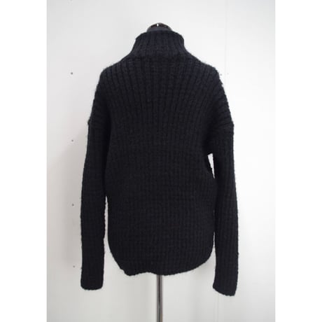 Folklore rib knit _ Ladies  < Black >