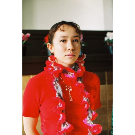 Cyclamen stole  < Red ruffle >