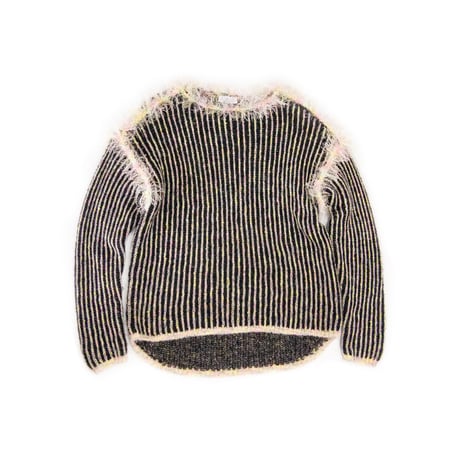 Aurora fur knit < Black >