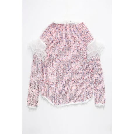 RUFFLE POMPON PULL OVER