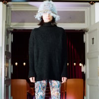 Folklore rib knit _ Unisex  < Black >