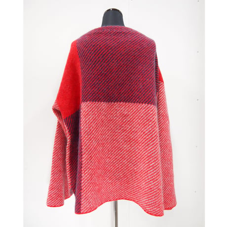 Color Combination knit _ Unisex < Red / Black >