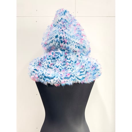 Funky fur bubble balaclava <special shiny blue>
