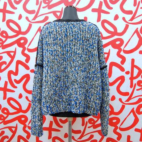 Pon Pon Ribbon Knit < Red / Blue / Black >