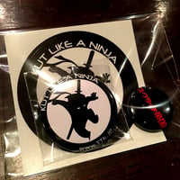 Ninja Kutry Badge & Sticker Set