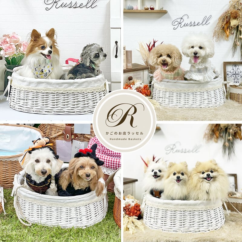 ハンドメイド☆バスケット 正方形底の四角いバスケット／22角・2段重ね（こだし編み