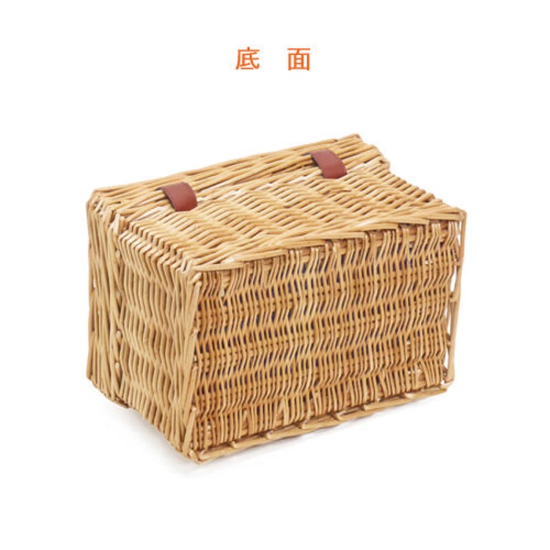 布付き ハンドル付き 柳バスケット かご ピクニックバスケット【かごの