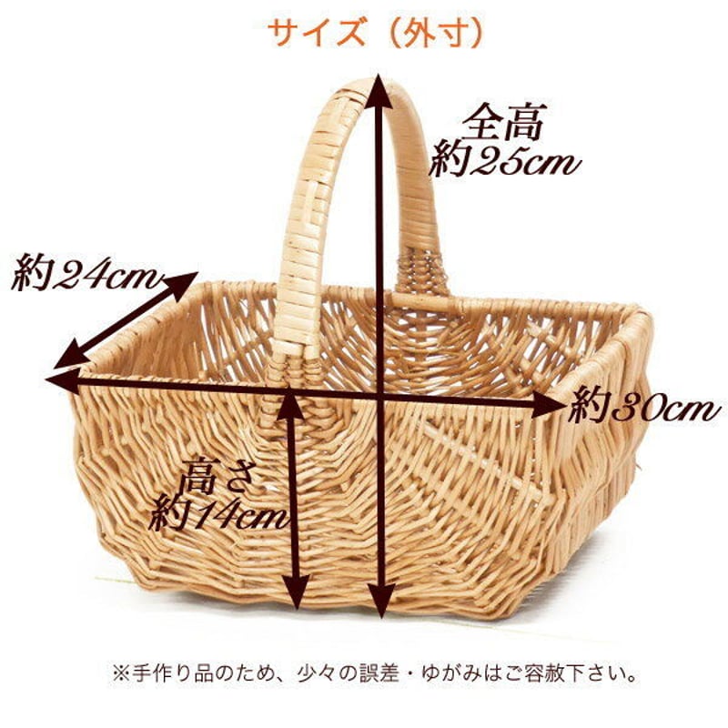 型番666（666）かごバスケット 長角一本手付き 収納整理カゴ 行楽