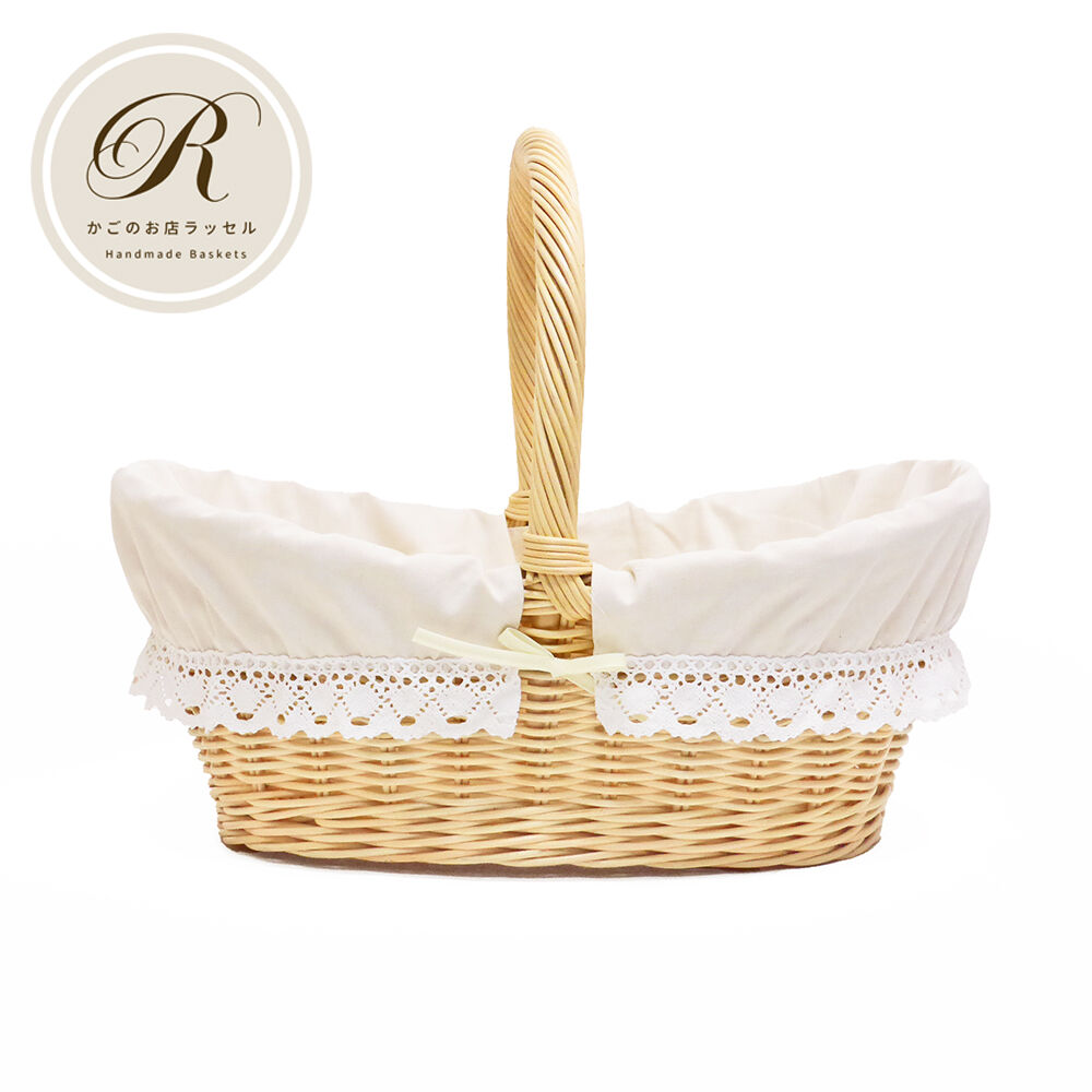 品番5311NA-coverNA 舟型 Lサイズ 布カバー付き 籐かご