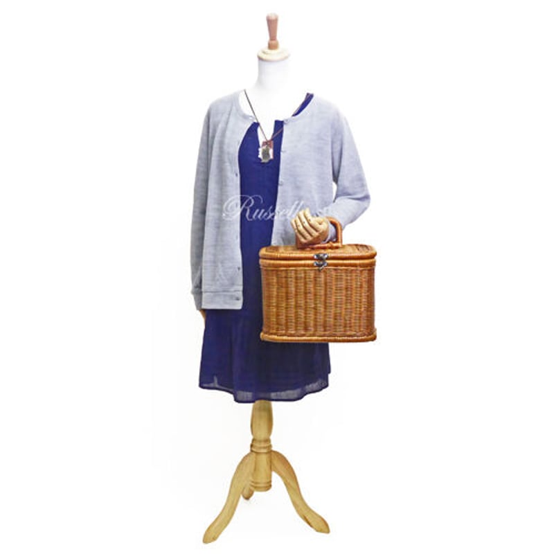 型番690 籐かご ピクニック行楽バスケット 運動会 お弁当入れ 小物入れ