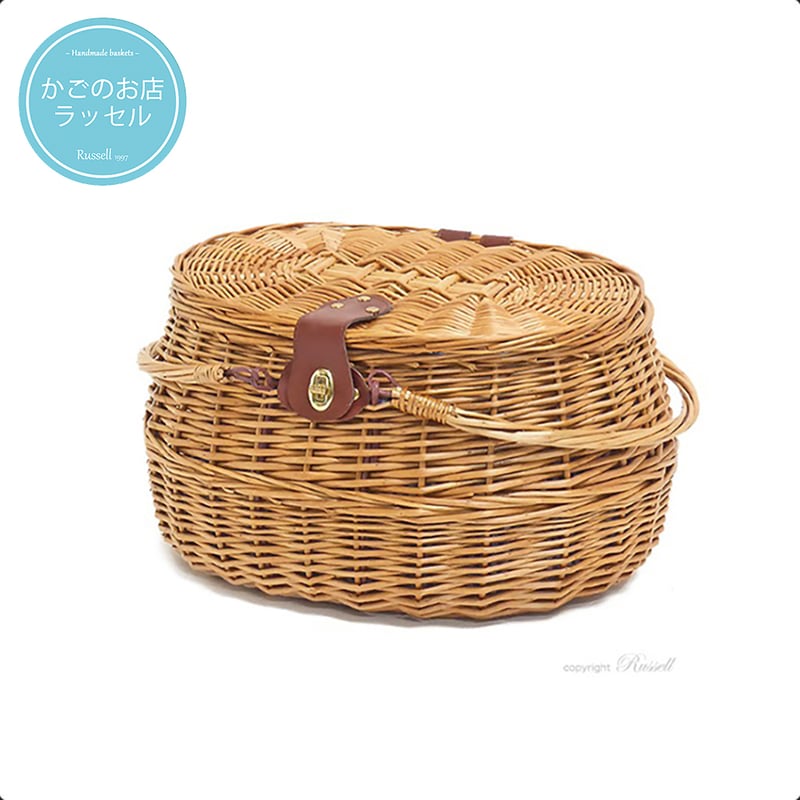品番800-Mサイズ 内布付き ハンドル付き かごバスケット 【かごのお店
