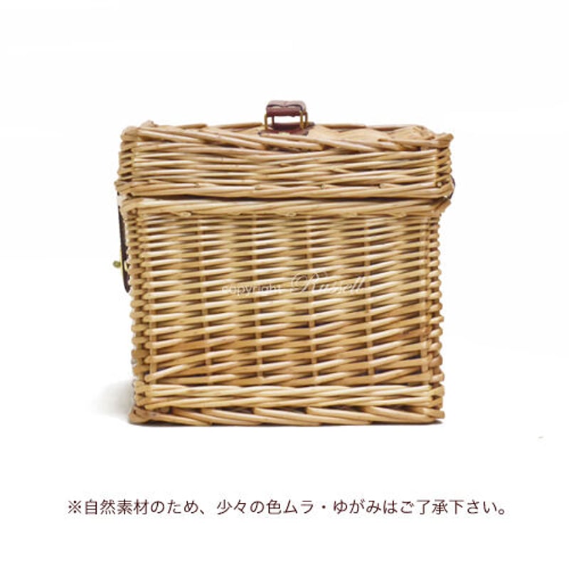 布付き ハンドル付き 柳バスケット かご ピクニックバスケット【かごの