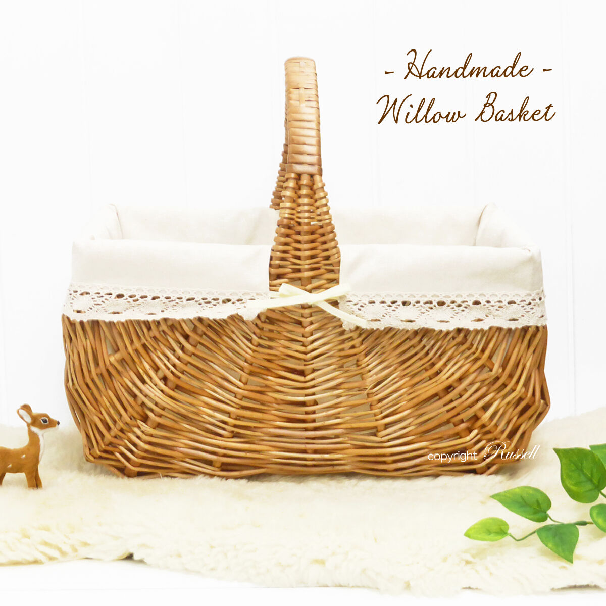 品番WF701BR-NA (LLサイズ) かごバスケット ピクニックバスケット